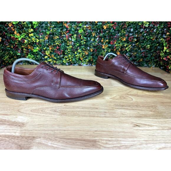 Allen Edmonds Jackson Derby Dress Shoes‎ Brown Leather Mens 11 Made In USA - Picture 4 of 12
